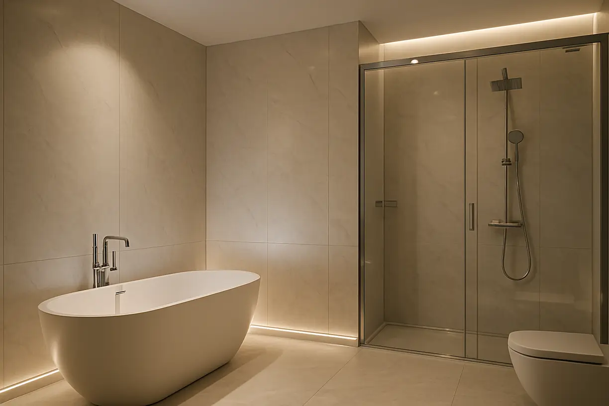 Luxury Bathrooms with SPC waterproof panels