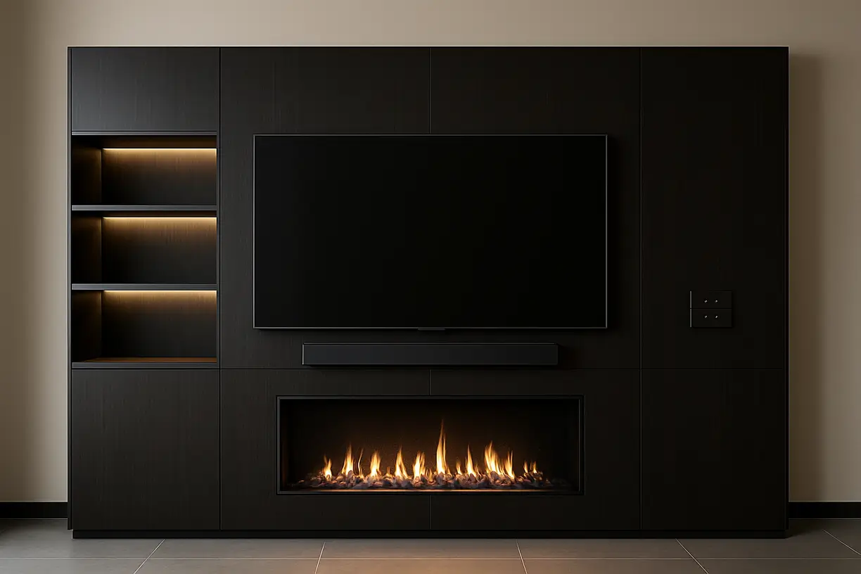 Corporate Elegance wood grain panel application