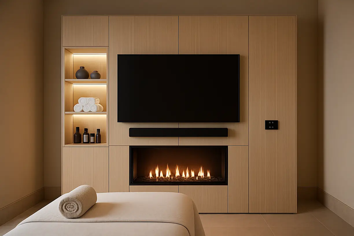 Hospitality Excellence wood grain panel application