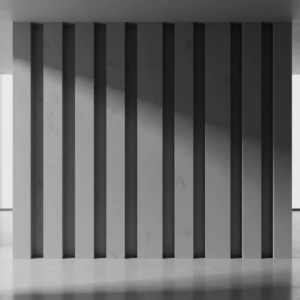 Wide Channel Contemporary fluted pattern