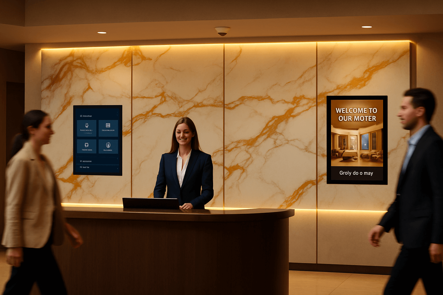 Hotels smart wall — Refined finishes for lobbies, suites, and amenity spaces.