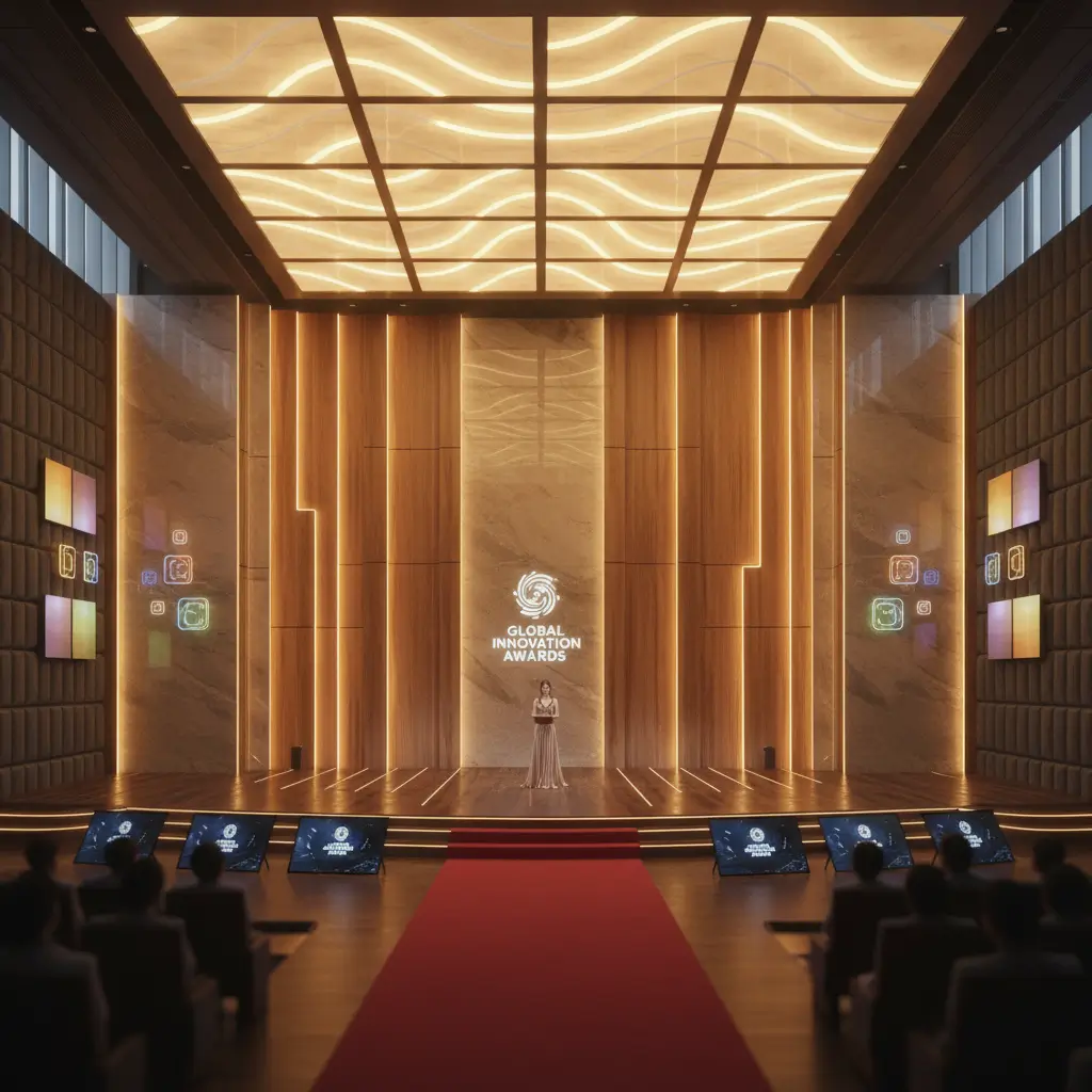 Awards ceremony stage smart wall